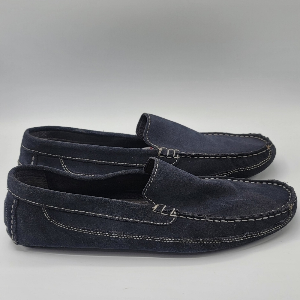 J.f J. Ferrar Dark Navy Blue Suede Loafers Sz. 10.5